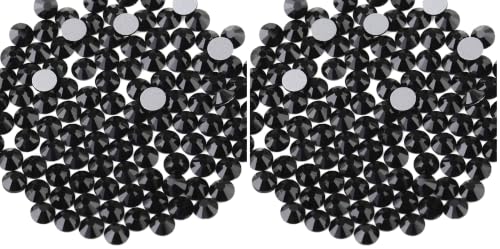 Image of Beadsland Flat Back Crystal Rhinestones,Jet Black, SS20, 1440pcs (Pack of 2)