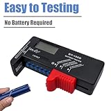 Mesee Digital Battery Tester, Battery Volt Checker Multi Size Battery Capacity Tester for AA AAA C D 9V 1.5V Button Cell Batteries (Requires No Battery to Operate) - Image 5