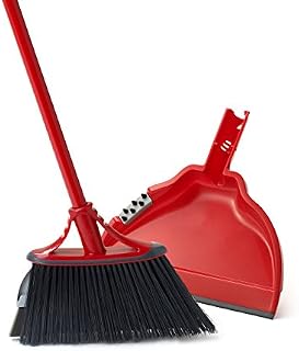 O-Cedar Dual-Action Angler Broom with Dust Pan