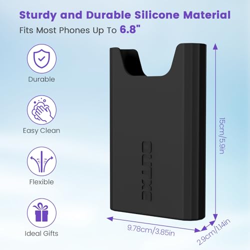 OUTXE Silicone Phone Holder Accessories for Bogg Bag, Phone Case Holder Compatible with All Bogg Bags, Black Cell Phone Insert for Simple Modern Beach Bag by OUTXE - Used condition - Image 5