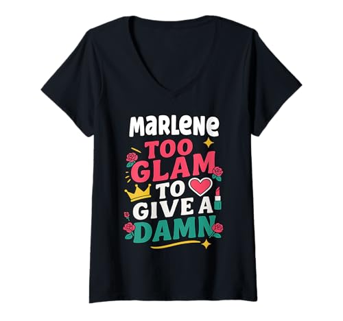 Mujer Marlene Personalized Women's Gift Custom Marlene Camiseta Cuello V