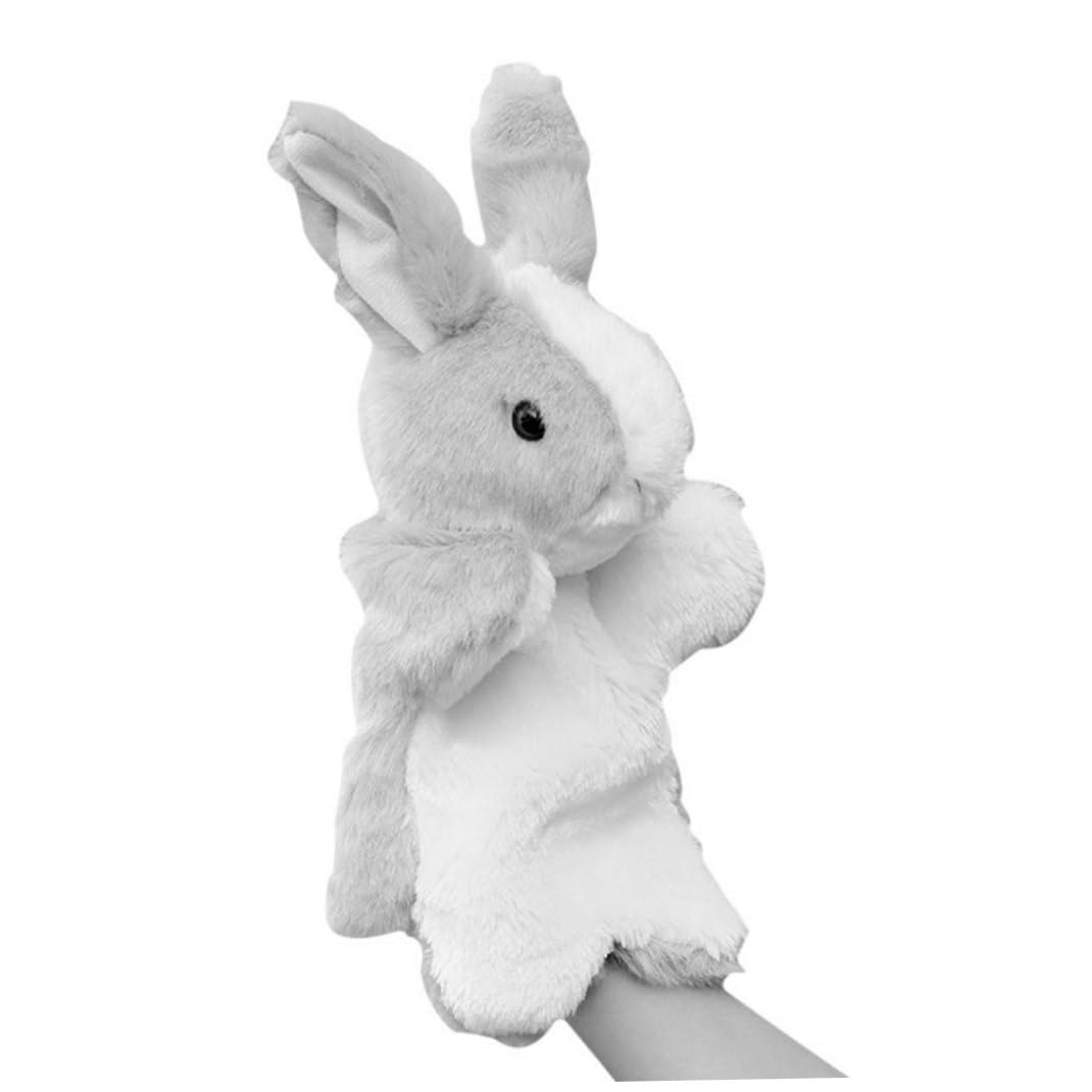 Marionnettes à Main Lapin Animaux Marionnettes à Main Jouets Enfants Semblant Jouets Doux en Peluche Lapin Jouet pour Un Jeu de rôle imaginatif Conte d'enseignement