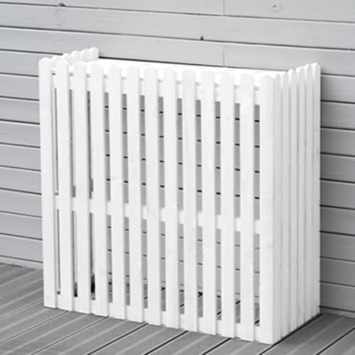Cubierta para aire acondicionado exterior con rejillas de ventilación activa