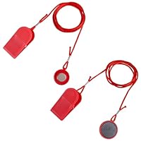 lasuroa 2 Stück Universelle Magnetische Sicherheitsschlüssel, 2 Arten von Laufband Magnetschlüssel Ersatz Runder Magnetischer Sicherheitsschalter Not-Aus Magnete für Laufbänder