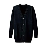 [ナースリー] カシミヤタッチカーディガン (ロング丈) 看護 介護 事務 オフィス レディース L ブラック 760306A