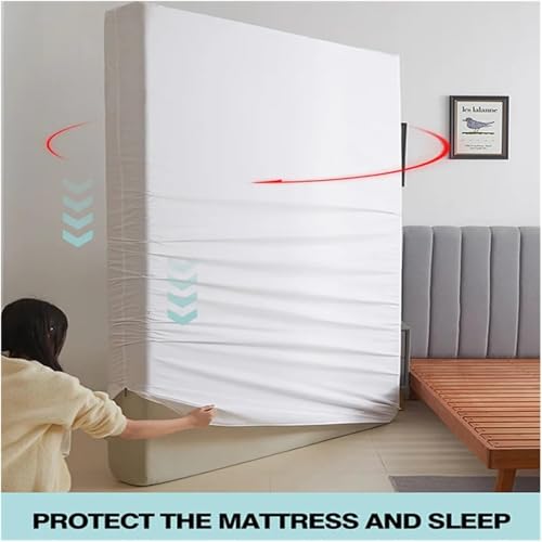 Protector de colchón impermeable silencioso y transpirable con cremallera 7