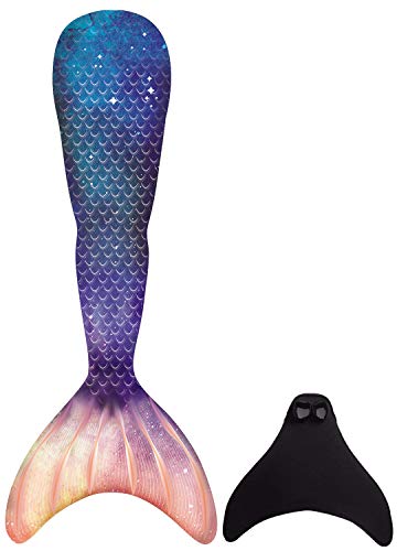 Preisvergleich Produktbild GNFUN Meerjungfrauenschwanz zum Schwimmen mit Meerjungfrau Flosse 100-170cm Höhe,Schwimmen Kostüm Kinder, Erwachsene