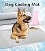 Octonyluck Kühlmatte Hund, Kühlmatte für Hunde und Katzen Selbstkühlende Matte, Kühldecke Kühlkissen für Grosse Hunde kleine Dog, Waschbar Haustiere Matte, Grau, 70x100 cm