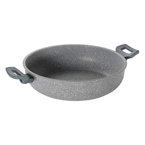 MOPITA Roccia Viva Non-Stick Pan Ø28 cm Frying pan for All hobs (No Induction) Multilayer Non-Stick, 5-Layer Coating Anti-Scratch, Soft Touch Handle, Made in Italy Cover