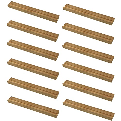 Amyhill 12 Pieces Wall Mount Vinyl Record Holder Display & Solid Wood Stand