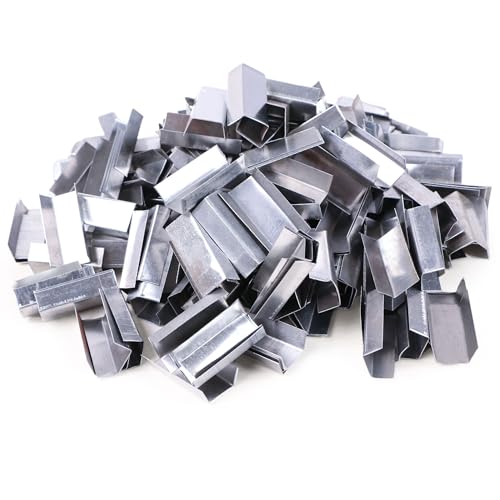 U.S. Solid 300pcs Open Seals Buckles for 5/8" Strap Width Steel Strapping, Sturdy Metal Clips for Pallet Packaging Banding — view 4