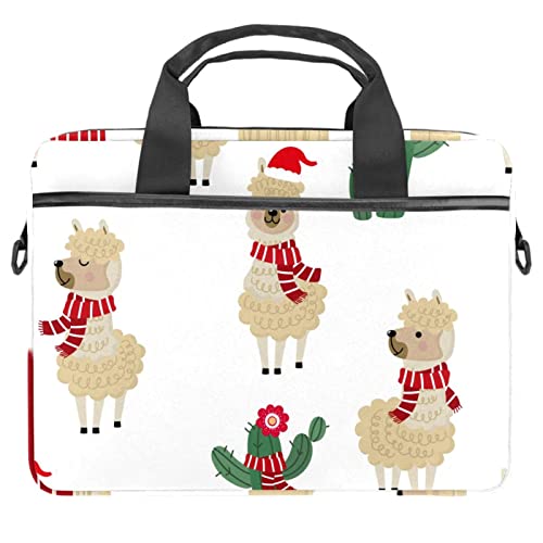 Sacoche ordinateur portable 13 pouces bandoulière motif cactus Noël