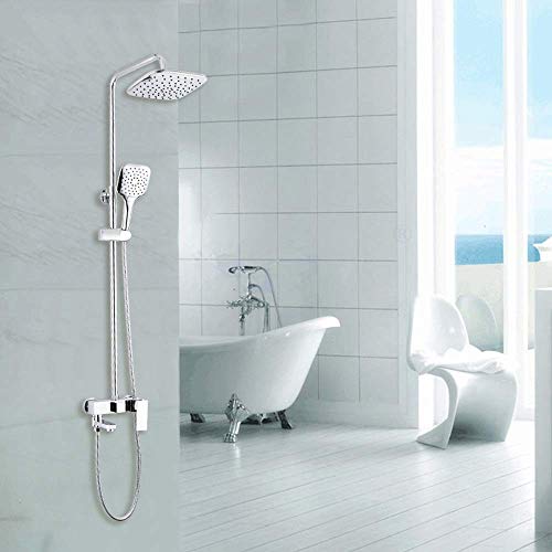 Robinet de baignoire et ensemble de douche carré contre le calcaire