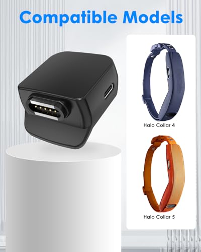 Image of 2 Pack Magnetic Charging Adapter Compatible with Halo Collar 4 5 Dog Fence,USB-C