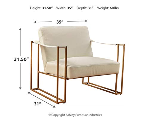 Signature Design By Ashley Kleemore Eclectic Upholstered Accent Chair, Beige & Gold #TOP5