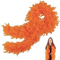 Popoyu blauwe veren boa's damesverkleedkostuum, 80 g, 2 m natuurlijke, blauwe kalkoenveren boa, pluizige verensjaal voor volwassenenfeesten, kind, bruiloft, vrijgezellenfeest, Halloween of kerstfeest