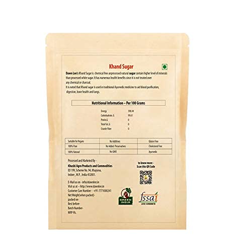 Veena Dawn Lee Khandsari Sugar Unrefined Desi Khand Muscovado Sugar (Neither Bleached Nor Contains Harmful Chemicals And Additives) Resealable Pouch (10×500 Gm) #TOP2
