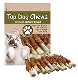 Top Dog Chews Chicken Wrapped Rawhide Rolls - All Natural Gluten Free Dog Treats - North American Made - 25 Pack (25 Count, Chicken)