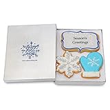 Christmas Cookie Gift Basket, Decorated Vanilla Sugar Cookies, Gourmet New Year Gift Box, Christmas...