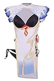 Alleyon Ganyu Swimsuit Genshin Impact Cosplay Womens Anime Bathing Suit One Piece Swimwear Bikini