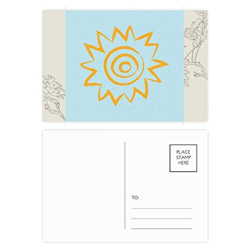 Carte postale fleur jaune soleil DIYthinker ensemble carte postale merci 20pcs multicolore