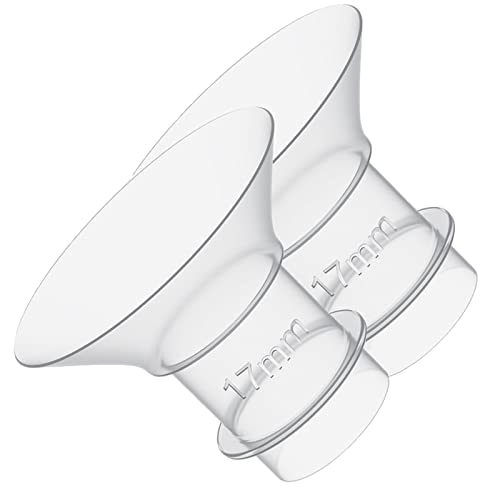 Image of Bwcece Breast Pump Flange 17mm Compatible with S9/S9 Pro/S12/S12 ProWearable Breast Pump Accessories.Wearable Breast Pump Shield/Flange Insert Replacement.S9/S9 Pro/S12/S12ProParts Replace,17mm(2PCS)