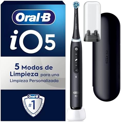 Oral-B iO 5 Cepillo de Dientes Eléctrico con 1 Cabezal, Negro - C...