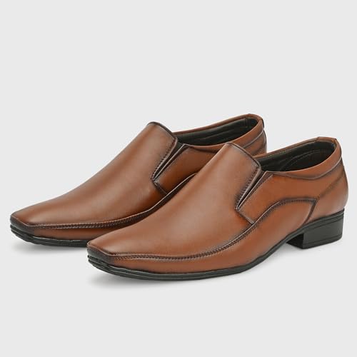 Image of Centrino Men's Formal Shoe | Cushioned Insole Comfortable Shoes | Trendy & Classic Design | Durable TPR Sole Footwear (8111)
