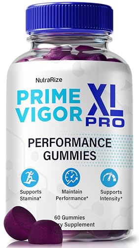 NutraRize Prime Vigor XL Pro Gummies, Official PrimeVigor XL Pro for Men, Premium Formula for Male Performance, Energy & Stamina, Prime VigorXL Pro Support, PrimeVigorXL Pro ME Gomitas (60 Gummies)