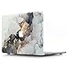Produktbild ACJYX Hülle Für MacBook Air 13 Zoll 2020 2019 2018 Release Modell A1932 A2179 Glatte Kunststoff Schutzhülle Mit Mustern Auf Laptop Hardcover MacBook Air 13", Goldmarmor