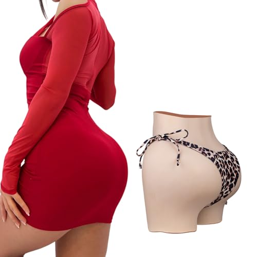 Image of MFSOEHYX Silicone Hip Enhancer Pants for Crossdressers, Buttock Lifter Padded Push Up Panties for Drag Queen Transgender (Ivory, XL)