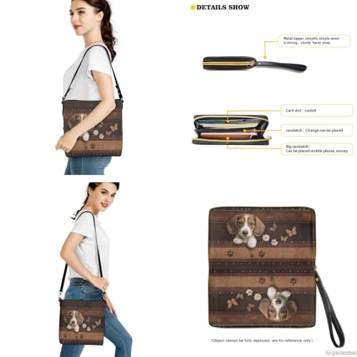 Image of Bucket Crossbody Bag Set for Women Lady, Leather Purse and Wallet Set Large Bucket Bag with Wallet