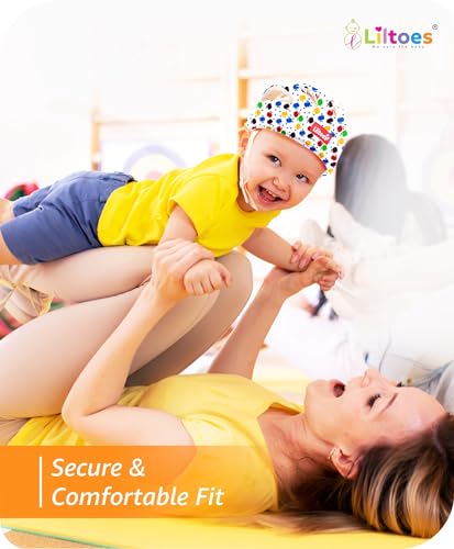 Image of Baby Safety Products Combo | LILTOES Baby Head Protector + Edge Guard for Safety of Kids 6M to 3 Years | Baby Safety Helmet with Corner Guard Protection (Apple+Corner)