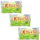 [たのつく] KクレイM 超軽量紙粘土 3個パック / 粘土セット 工作 幼児 学校教材として採用 大量購入 大容量 白 かみねんど clay 工作 小学生