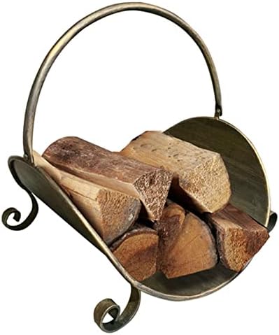 Indoor Firewood Rack with Handle - Durable Wood Shed & Log Storage Holder for Fireplace, Backyard Fire Pits & Outdoor Use - Space-Saving Solution for Firewood Organization