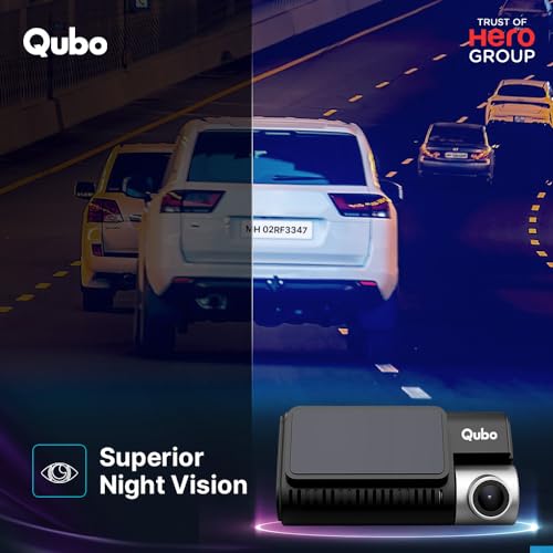 Image of Qubo Car Dash Cam Pro 3K HDR | Hero Group | 5MP 3K QHD | Sony STARVIS IMX335 Sensor | Wide View | 3.2 inch LCD | GPS Logger | Wi-Fi | Emergency Recording | Made in India | Supports Up to 1 TB SD Card