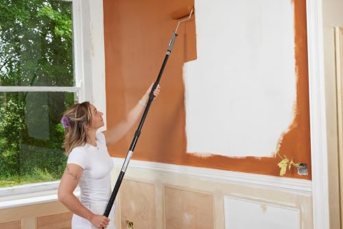 ProDec Advance Säbel-Verlängerungsstange für Farbrollerrahmen, doppelt ausziehbar, 50-Punkt-Verlängerungsstange für Farbrollerrahmen, bietet erweiterte Reichweite, kompatibel mit Schraub- und