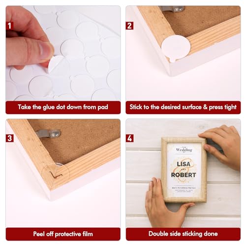 SmoTecQ Transparent Adhesive Dots, 20mm (108 Dots) – Removable Double-Sided Sticky Dots with Easy-Peel Tabs, No-Residue Clear Glue Dots for Crafts, Home & Office