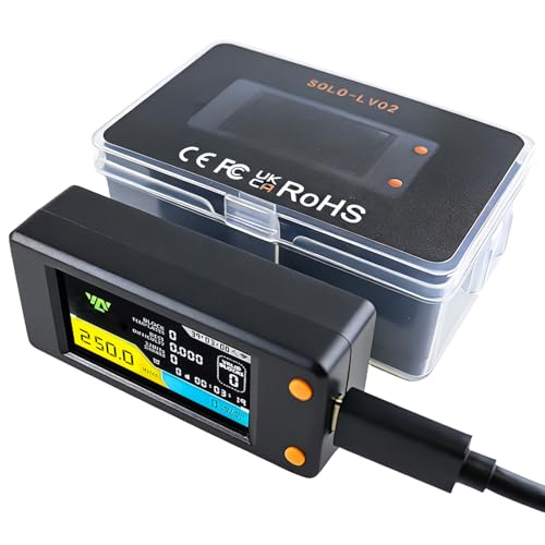 Bitcoin Miner LV02, 250KH/s, 1W Low Power USB-C Crypto Miner with 1.9" Display & 2.4G WiFi, Solo Lottery Mining Machine for Home & Beginner Use
