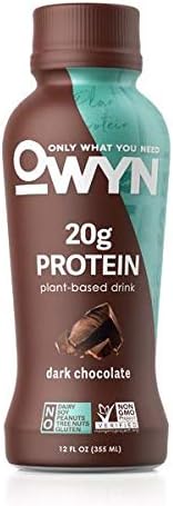 Only What You Need Plant Based Protein Shake, Dark Chocolate 12 Fl oz