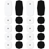 AUVON 20er Set TENS EMS Elektroden-Pads, 5x5 cm TENS Gerät Elektroden Pads Druckknopf...
