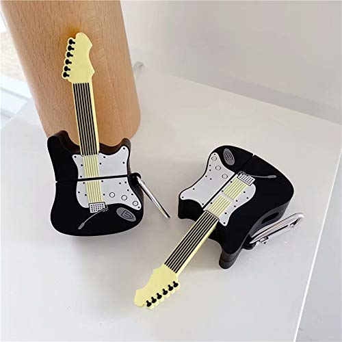 Case For Airpods Pro/3 Cute, 3D Animal Fashion Character Soft Silicone Cartoon Anime Airpod Skin Funny Fun Cool Keychain Design Kids Teens Girls Boys Cover Cases Air Pods 3 (Guitar) #TOP7