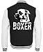 Sudadera con imagen de perro bóxer, retrato para amantes de los perros, unisex, diseño sencillo y divertido, universitario blanco y negro XL