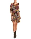 BCBGeneration Women's Asymmetrical Hem Dress, Black/Multi Combo, S