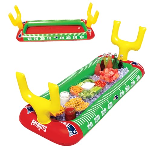 BigMouth New England Patriots 4 ft Inflatable Food Cooler Buffet Officially Licensed NFL Fan Gear Ice Serving Pool Drink Bar for Tailgate Parties