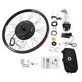 26Inch 72V 2000W Electric Bike Conversion Kit, Rear Wheel Powerful Motor Conversion Kit with Controller & Display, 9-Speed Adjustment E-Bike Kit for Modified Bicycles