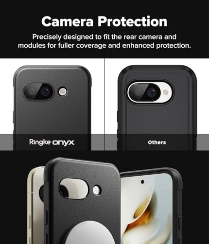 Image of Ringke Onyx Magnetic Compatible with Google Pixel 9a Case Cover [Strong Magnet] Military-Grade Protection TPU Shockproof Rugged Bumper Full Protection Pixel 9a Back Cover - Magnetic Black