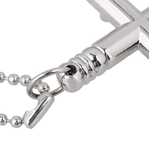 Lovermusic Silver Chrome Plated Steel Dia 0.39Inch Crucifix Drumtuning Key With Long Chain Drum Accessories #TOP4