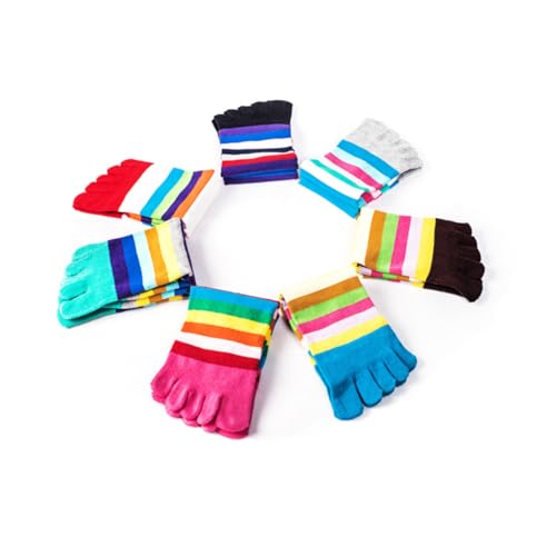 WOFASHPURET Toe Socks Finger Socks Women Striped Socks House Slippers for Woman