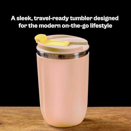 Image of Udyan Tea 500ml Stainless Steel Vacuum Insulated Tumbler with Leak-Proof Lid | Double-Walled Travel Mug in Blush Pink| Keeps Drinks Hot or Cold